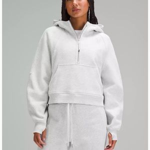 Lululemon Scuba Oversized Half-Zip Hoodie- Heathered Core Ultra Light Grey